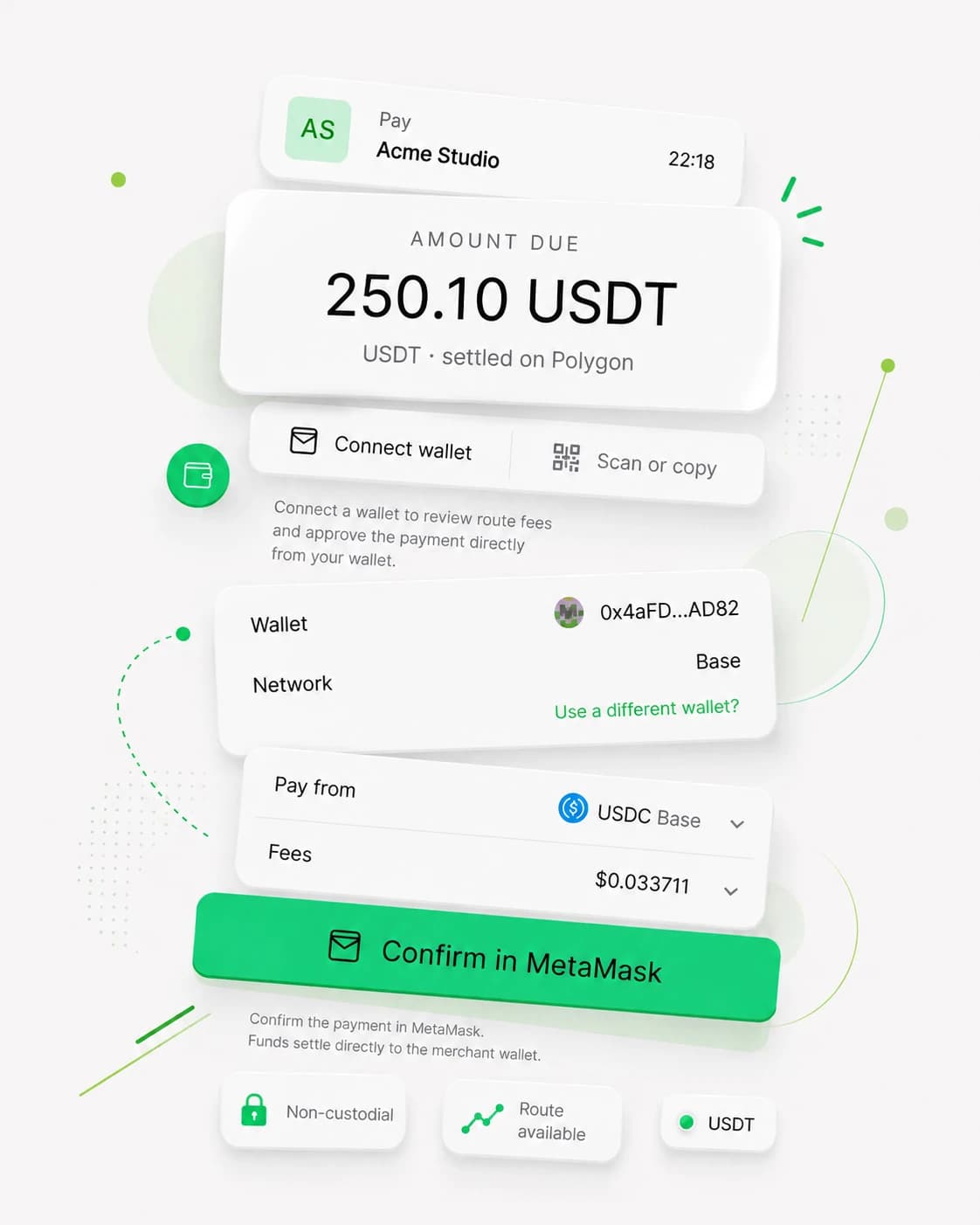Payclave hosted checkout with wallet and scan-or-copy payment options